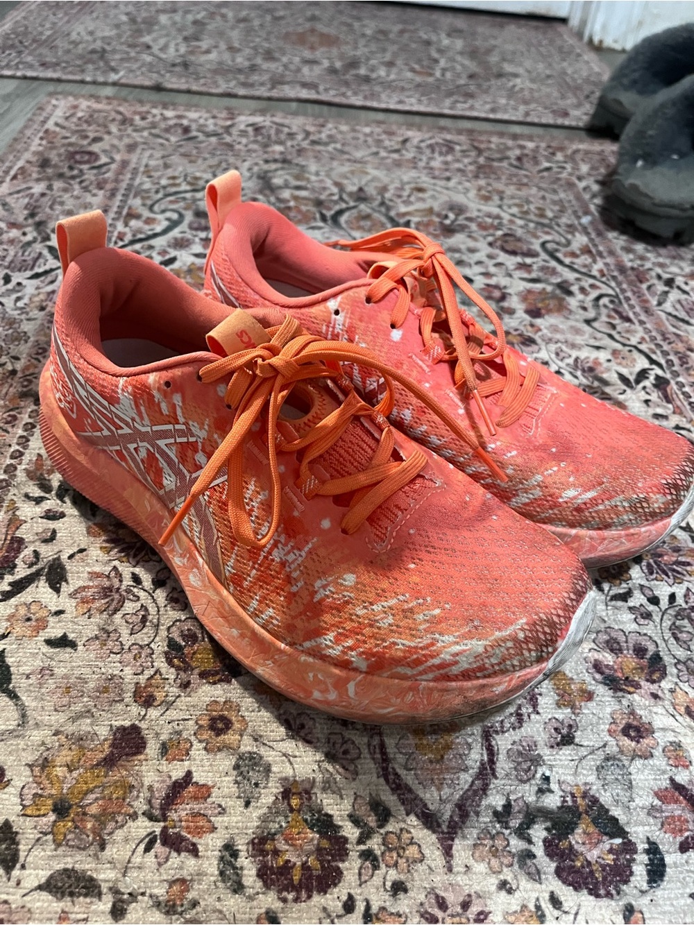 Women’s Asics Coral Athletic Running Shoes